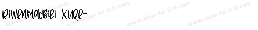 RiWenMaoBiLi Xuke字体转换